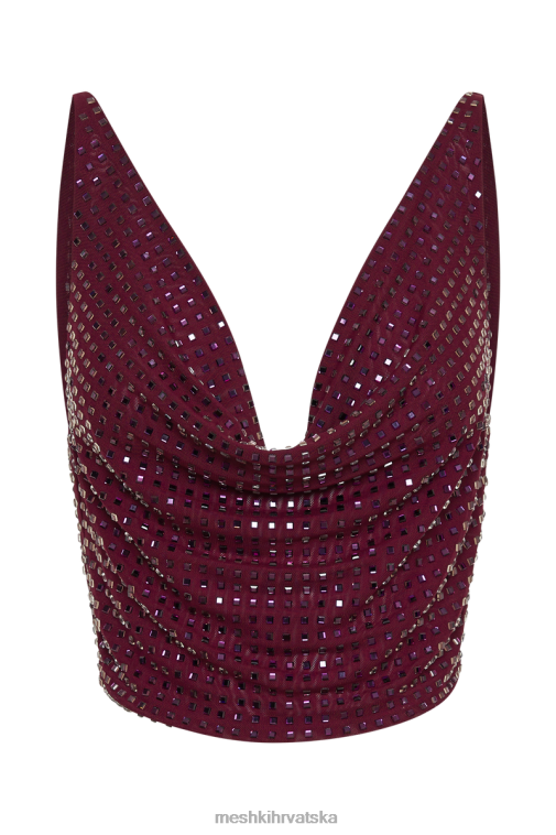 Meshki ellery square diamante cowl top XH4NH793 odjeća bobica