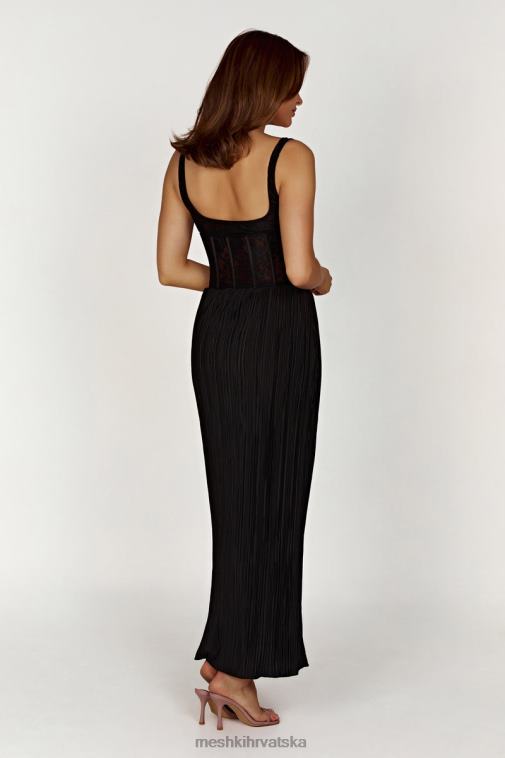 Meshki elsie čipkasti top s poprsjem XH4NH851 odjeća crno