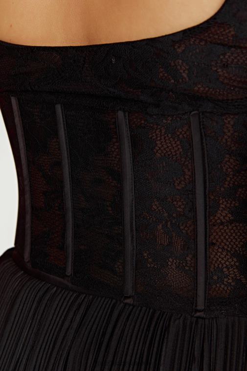 Meshki elsie čipkasti top s poprsjem XH4NH851 odjeća crno