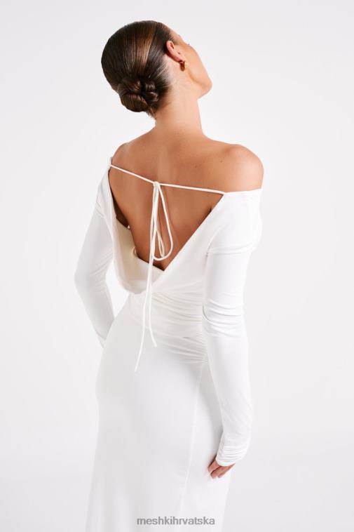 Meshki emma majica dugih rukava od recikliranog najlona XH4NH751 odjeća bijela