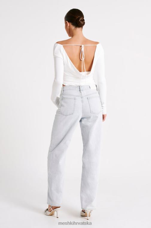 Meshki emma majica dugih rukava od recikliranog najlona XH4NH751 odjeća bijela