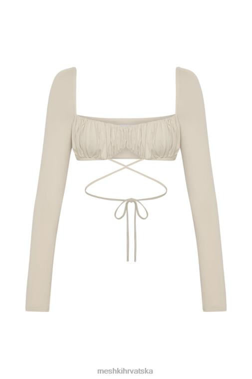 Meshki geesou nabrano poprsje s dugim rukavima na kravatu XH4NH1082 odjeća pšenica