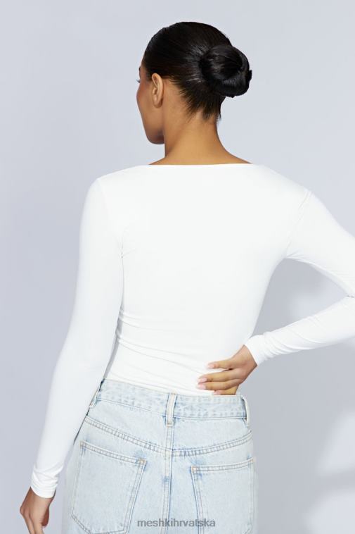 Meshki gornji dio dugih rukava s vrijeskom XH4NH947 odjeća bijela