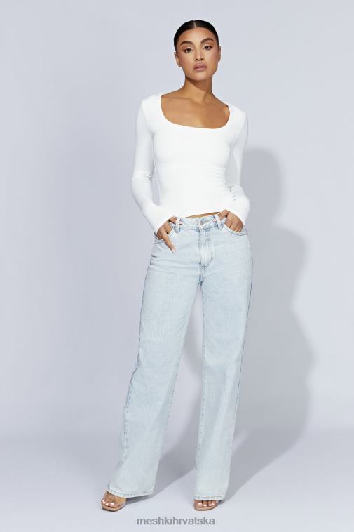 Meshki gornji dio dugih rukava s vrijeskom XH4NH947 odjeća bijela