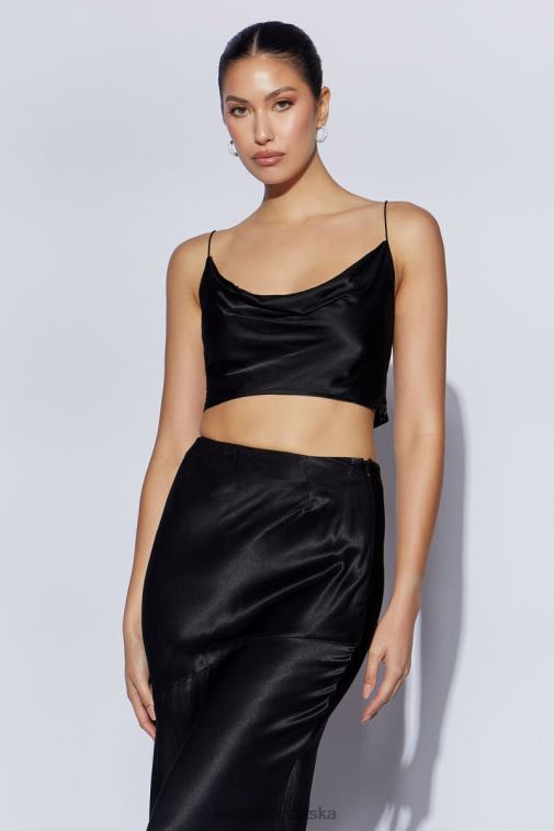 Meshki gornji dio ovratnika od satenskog maka XH4NH1026 odjeća crno