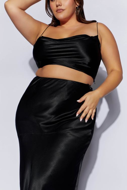 Meshki gornji dio ovratnika od satenskog maka XH4NH1026 odjeća crno