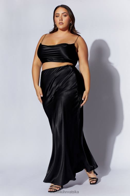 Meshki gornji dio ovratnika od satenskog maka XH4NH1026 odjeća crno