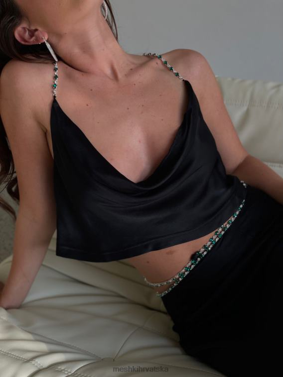 Meshki havva dijamantski vrh XH4NH1042 odjeća crno