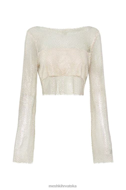 Meshki hilton diamante mrežasti vrh kapuljače XH4NH813 odjeća krema