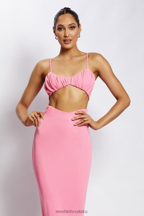 Meshki jordan naboran prednji dio v prednji vrh XH4NH1186 odjeća ružičasta