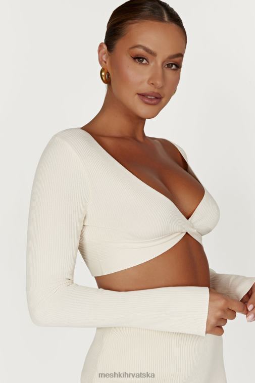 Meshki kaesha dugi rukavi upleteni prednji pleteni gornji dio XH4NH970 odjeća kost