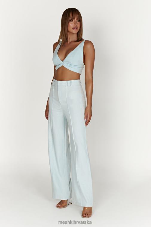 Meshki kaesha twist platneni vrh XH4NH1002 odjeća puder plava