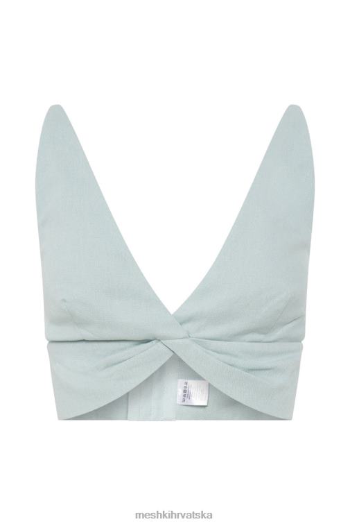 Meshki kaesha twist platneni vrh XH4NH1002 odjeća puder plava