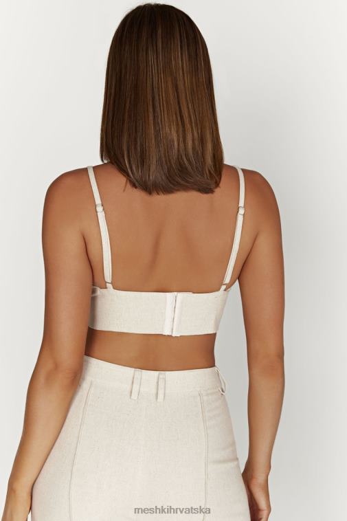 Meshki kaesha twist platneni vrh XH4NH1046 odjeća prirodni