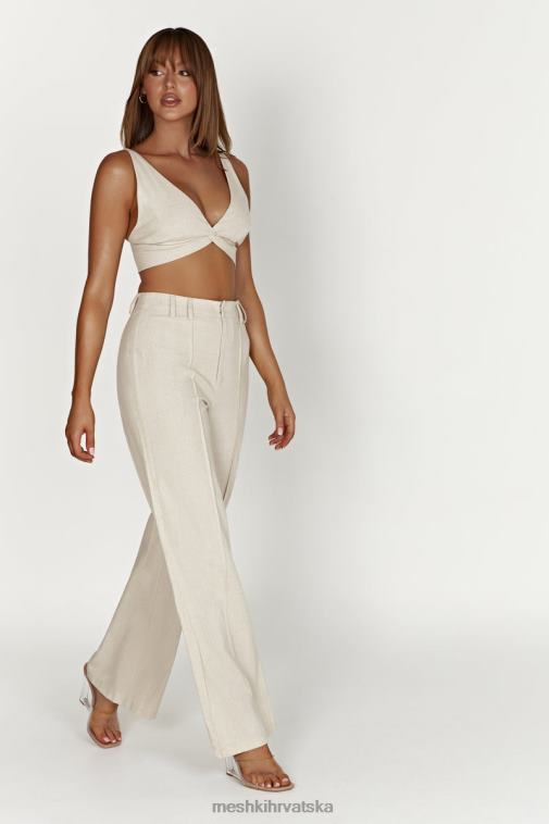 Meshki kaesha twist platneni vrh XH4NH1046 odjeća prirodni