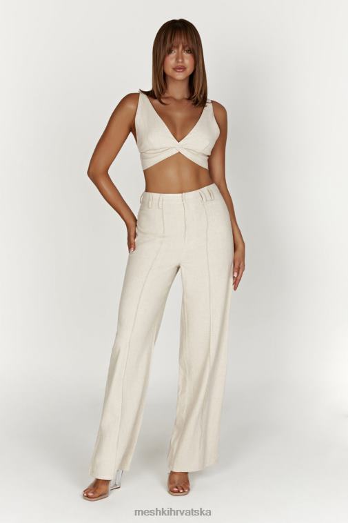 Meshki kaesha twist platneni vrh XH4NH1046 odjeća prirodni