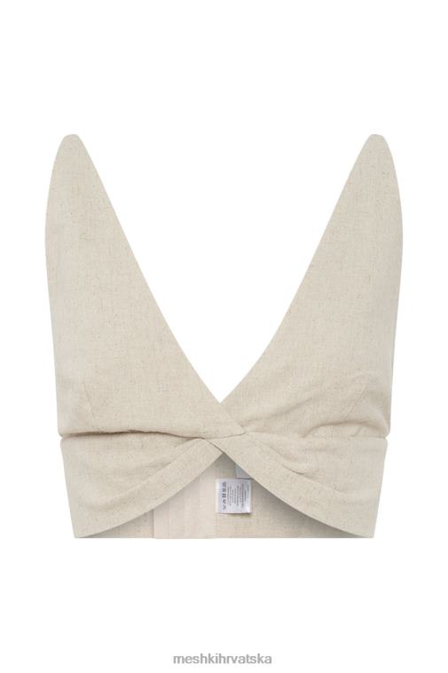 Meshki kaesha twist platneni vrh XH4NH1046 odjeća prirodni