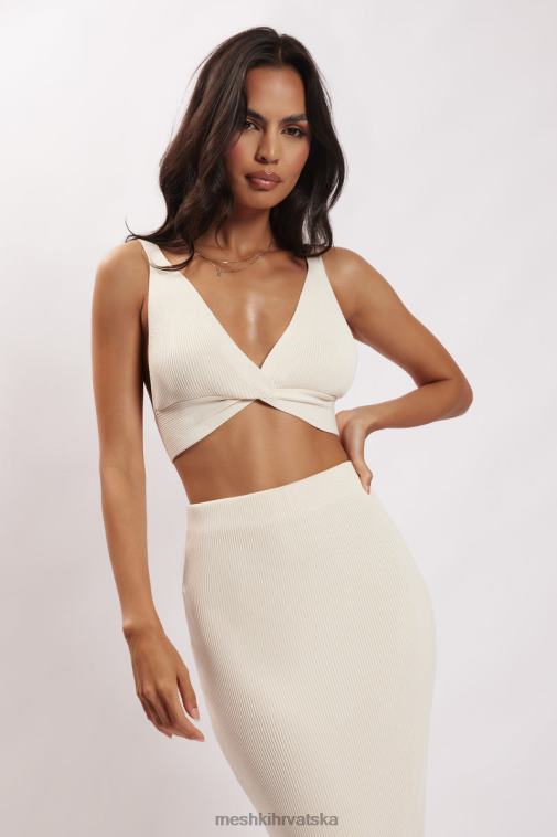 Meshki kaesha twist prednji pleteni gornji dio XH4NH812 odjeća kost