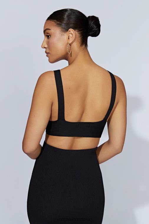 Meshki kaesha twist prednji pleteni gornji dio XH4NH872 odjeća crno