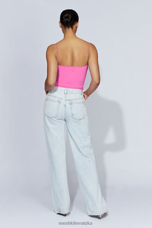 Meshki kaitlyn draga majica s tankim naramenicama XH4NH977 odjeća žvakaća guma ružičasta