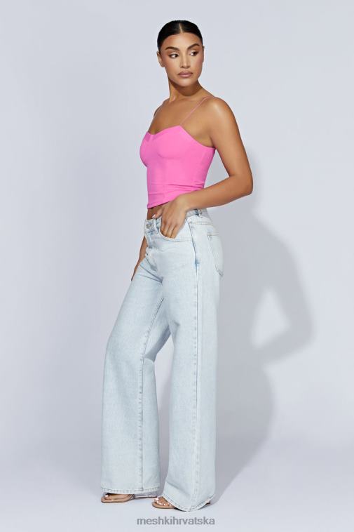 Meshki kaitlyn draga majica s tankim naramenicama XH4NH977 odjeća žvakaća guma ružičasta