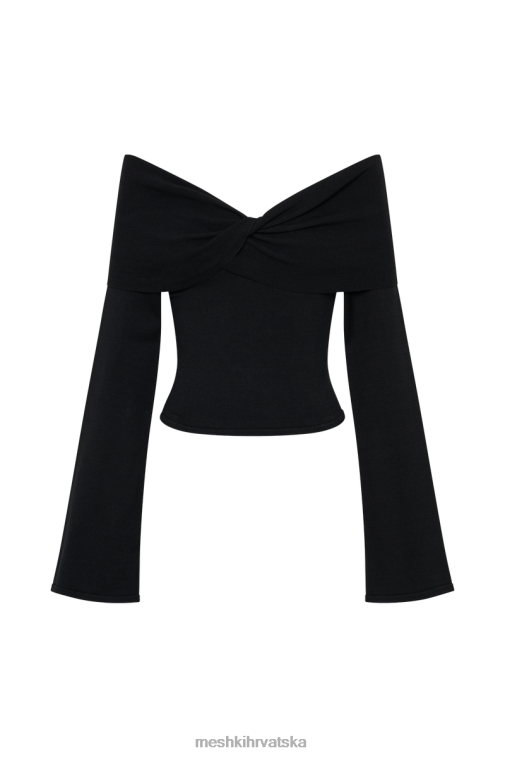 Meshki marlisa s uvijenim gornjim dijelom spuštenih ramena XH4NH768 odjeća crno