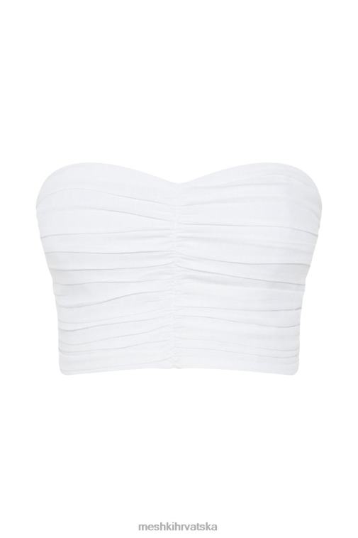 Meshki mckenna gornji dio od skupljenog platna XH4NH1015 odjeća bijela