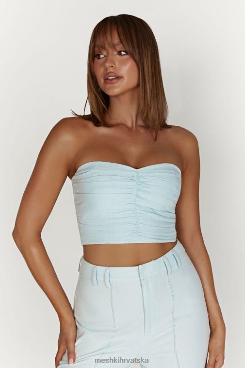 Meshki mckenna gornji dio od skupljenog platna XH4NH1044 odjeća puder plava