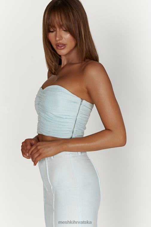 Meshki mckenna gornji dio od skupljenog platna XH4NH1044 odjeća puder plava
