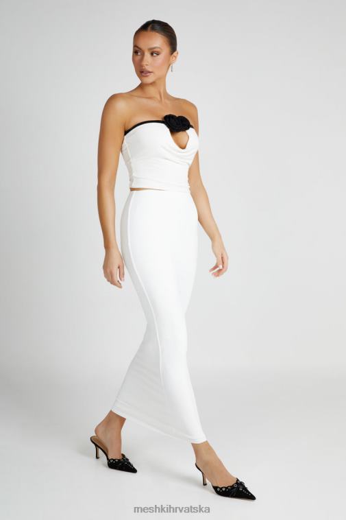 Meshki megan ružičasti top bez naramenica XH4NH798 odjeća crno bijeli