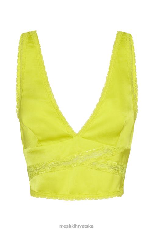 Meshki monet čipkasti top XH4NH1089 odjeća svježe zelene