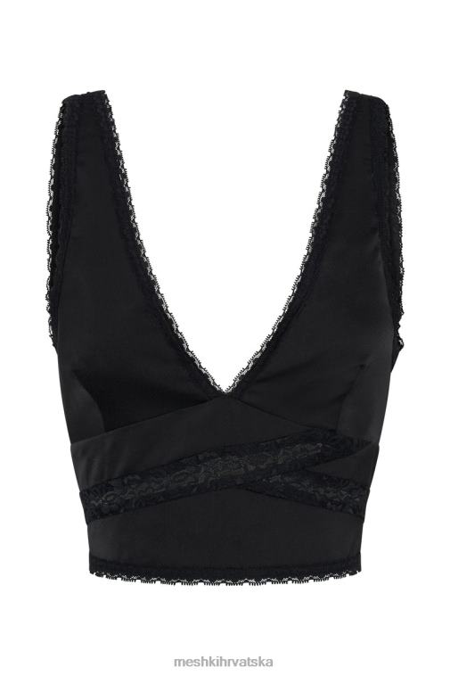 Meshki monet čipkasti top XH4NH987 odjeća crno