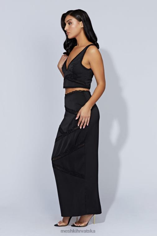 Meshki monet čipkasti top XH4NH987 odjeća crno