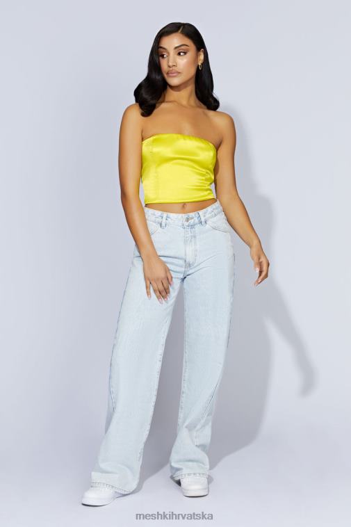 Meshki monique satenski tuba top XH4NH1090 odjeća svježe zelene