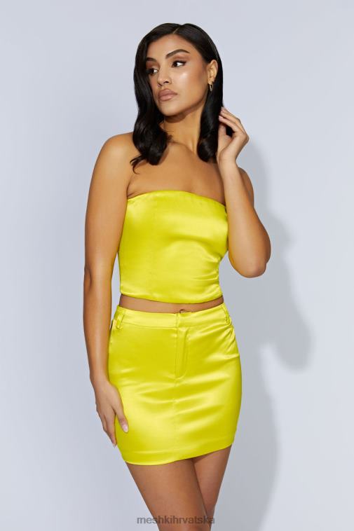 Meshki monique satenski tuba top XH4NH1090 odjeća svježe zelene