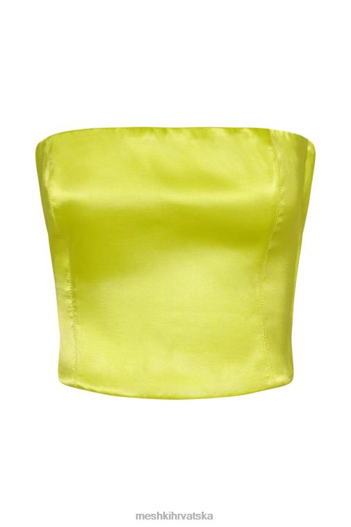 Meshki monique satenski tuba top XH4NH1090 odjeća svježe zelene
