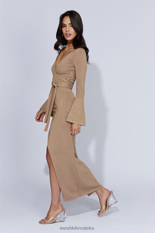 Meshki petra pleteni top s širokim rukavima XH4NH910 odjeća tupe