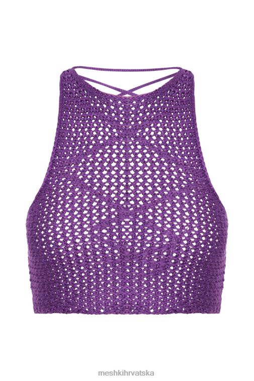 Meshki raquel heklani gornji dio s čipkom XH4NH1161 odjeća grožđe