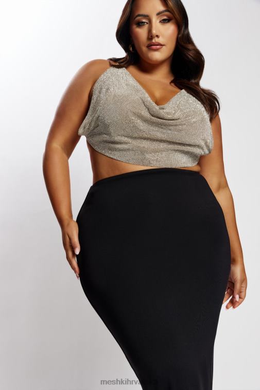 Meshki shanice glomesh drape top XH4NH946 odjeća srebro