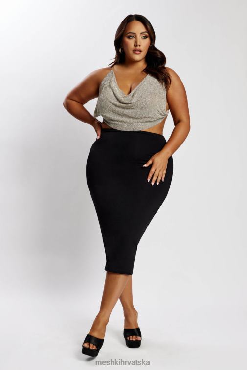 Meshki shanice glomesh drape top XH4NH946 odjeća srebro