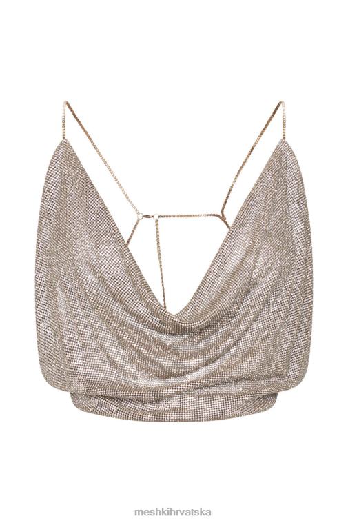 Meshki shanice glomesh drape top XH4NH954 odjeća zlato