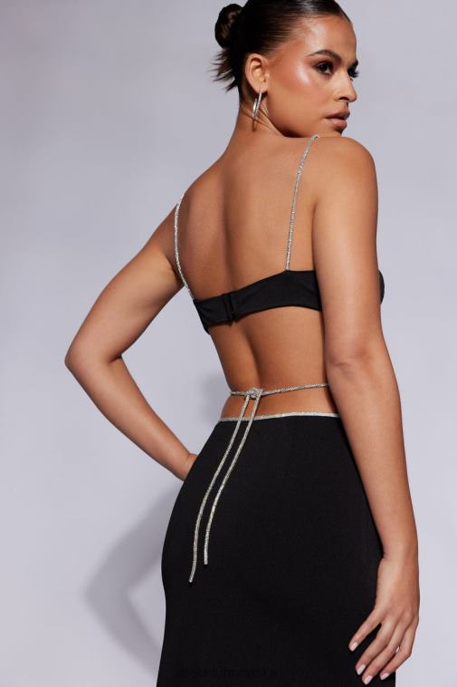 Meshki sweeney diamante bralette top XH4NH1097 odjeća crno