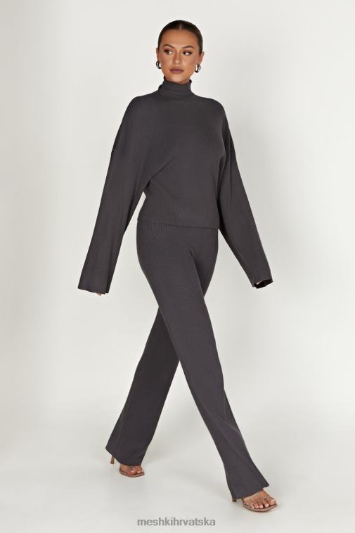 Meshki winona pleteni gornji dio dolčevite XH4NH905 odjeća drveni ugljen