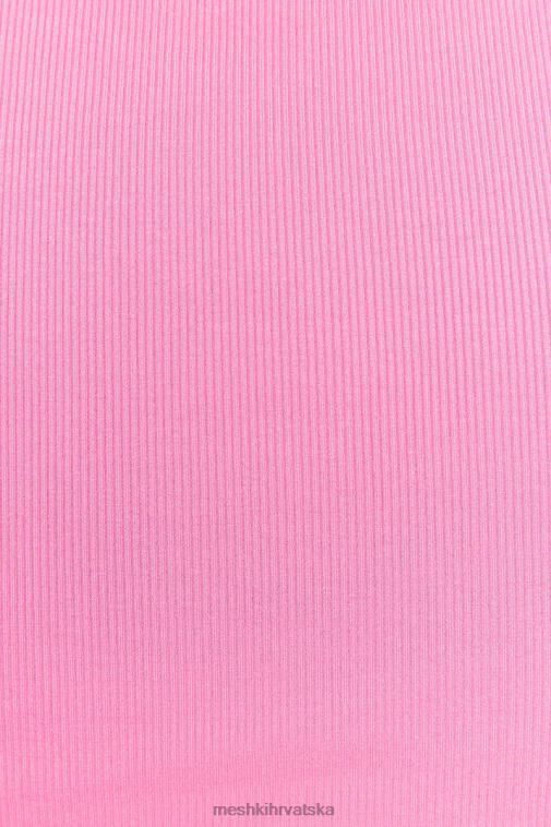 Meshki zanna rebrasta majica bez rukava XH4NH1123 odjeća žvakaća guma ružičasta