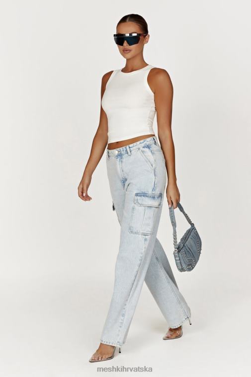 Meshki zanna rebrasta majica bez rukava XH4NH863 odjeća bijela