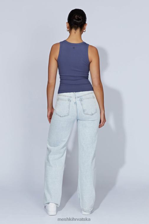 Meshki zanna rebrasta majica bez rukava XH4NH986 odjeća ponoćna mornarica