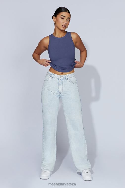 Meshki zanna rebrasta majica bez rukava XH4NH986 odjeća ponoćna mornarica