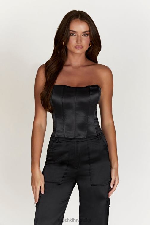 Meshki amaya gornji dio korzeta na vezanje XH4NH995 odjeća crno