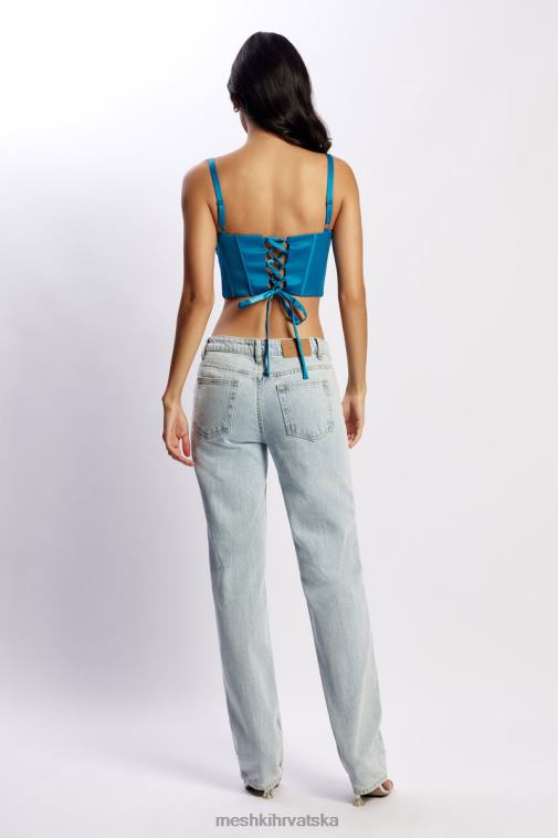 Meshki kristy shirring grudi korzet top XH4NH975 odjeća morsko plava