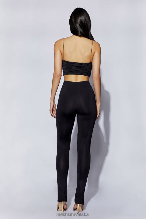 Meshki magenta gornji dio korzeta s naborima XH4NH1102 odjeća crno